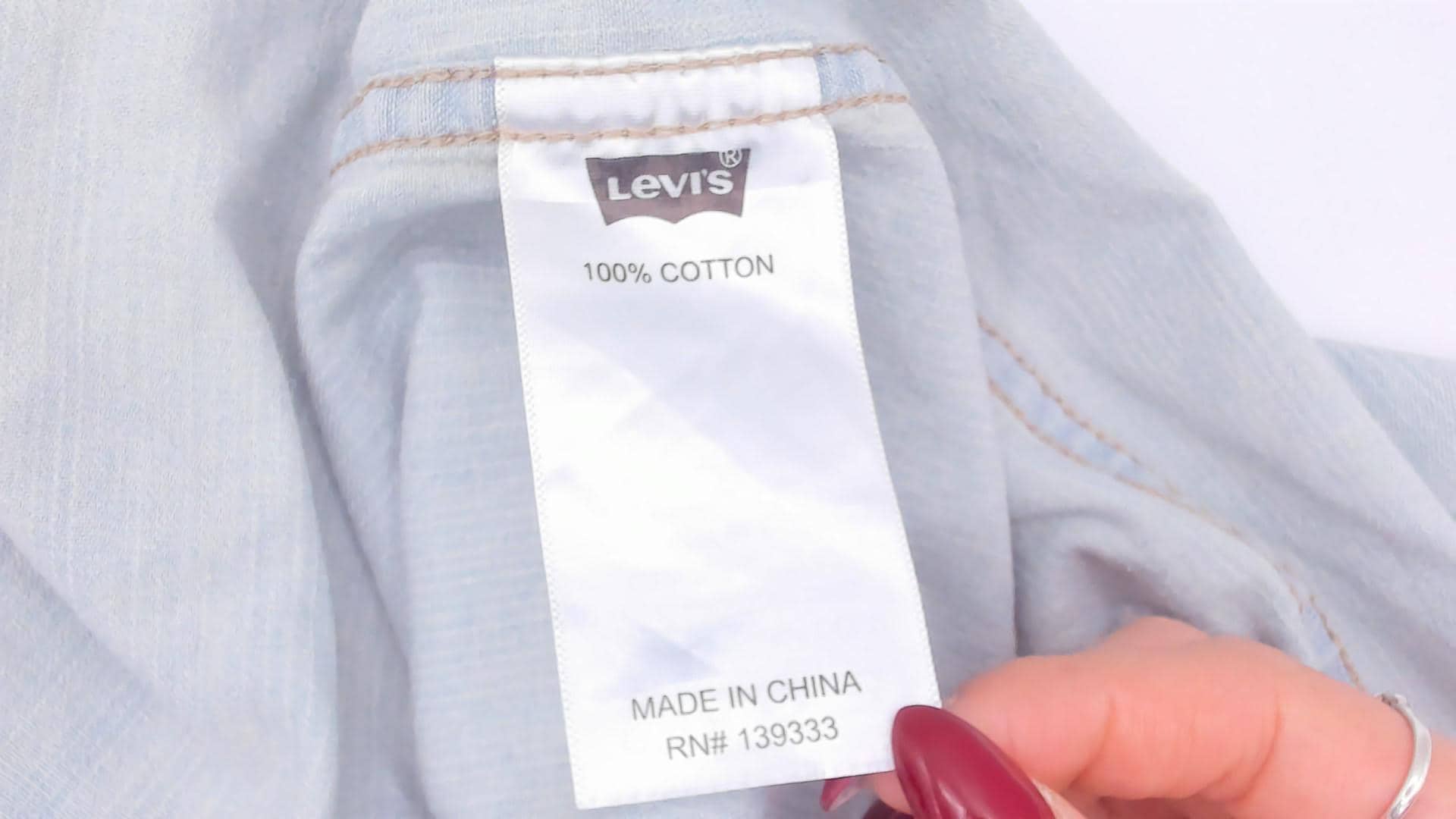 00s Levis Light Wash Denim Shirt Dress Western Yoke Midi Cotton Plus Size 3XL