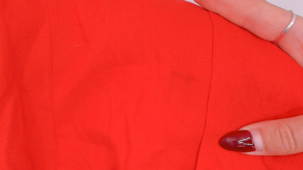 80s Lanz Originals Red Shift Dress Square Neck Soutache Embroidery Large L