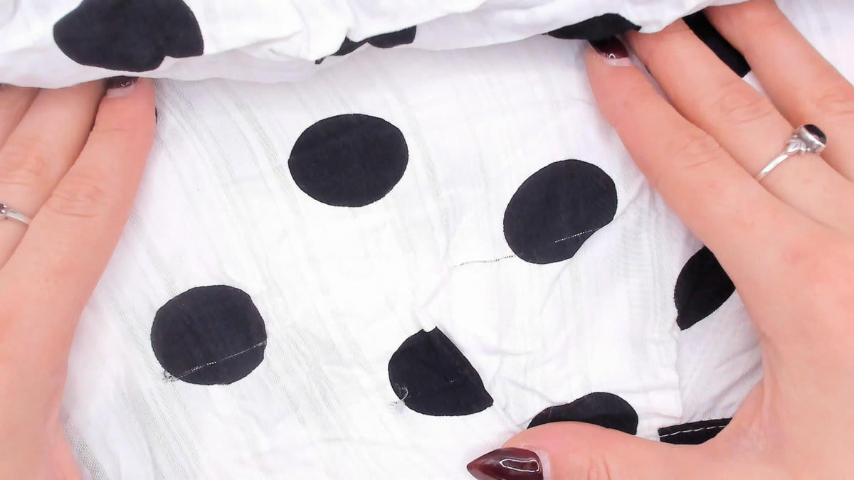 90s Success Dress Polka Dot White Black Button Front Knee Dress Extra Large