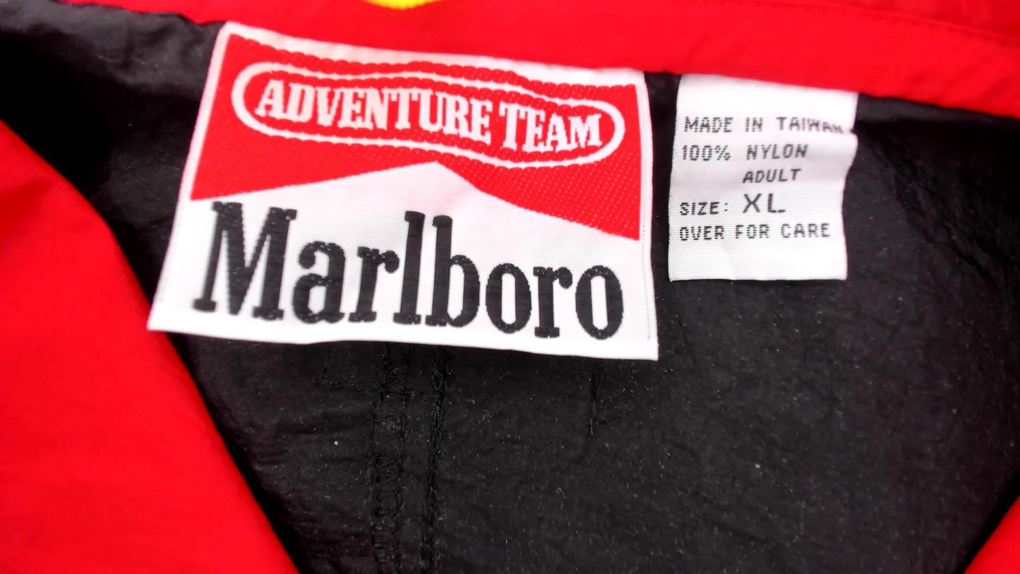 90s Marlboro Adventure Team Tracksuit Red Black Yellow Nylon Jacket Pants Extra Large XXL