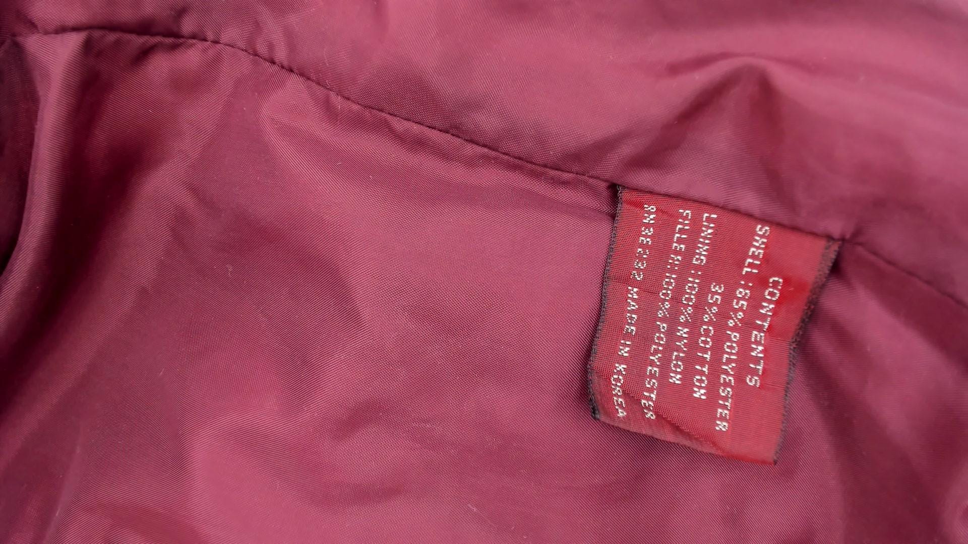 80s Tan Quilted Parka Jacket Chevron Shawl Collar Tie Front Duster Extra Small XS