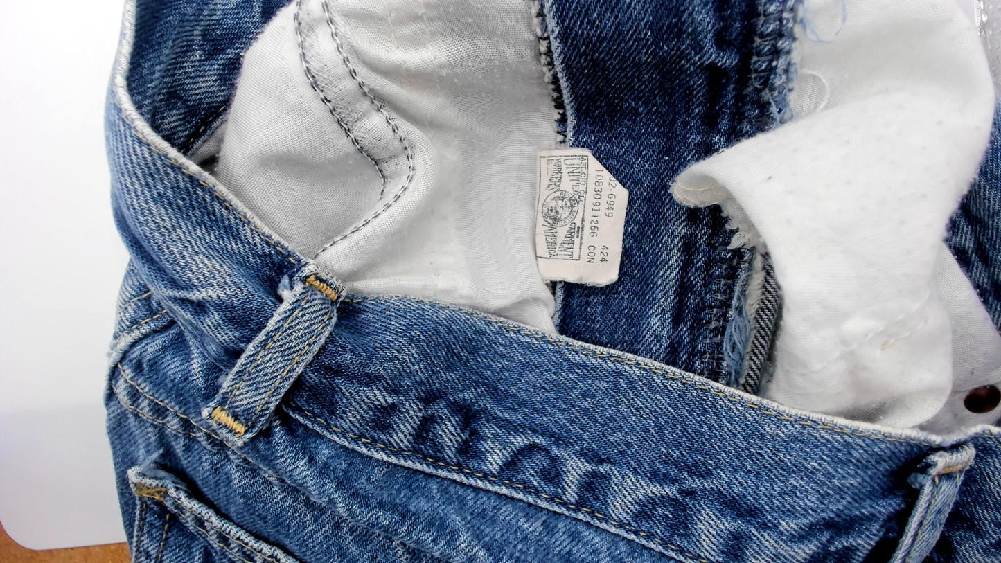 80s Lee High-Waist Denim Jeans Light Blue Tapered Small