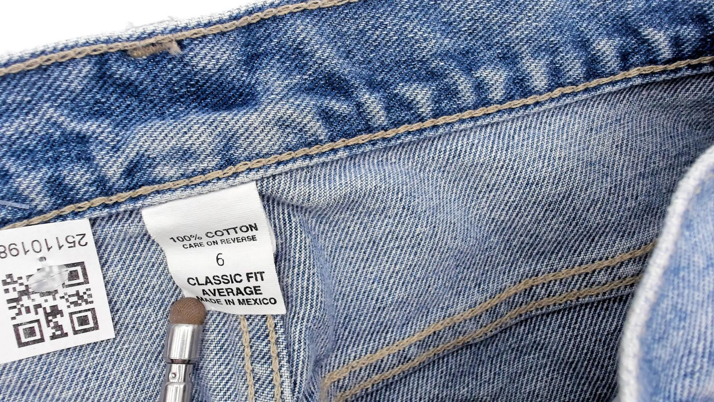 Y2K Light Wash Flame Painted Jeans High Waisted Straight Leg Size 6