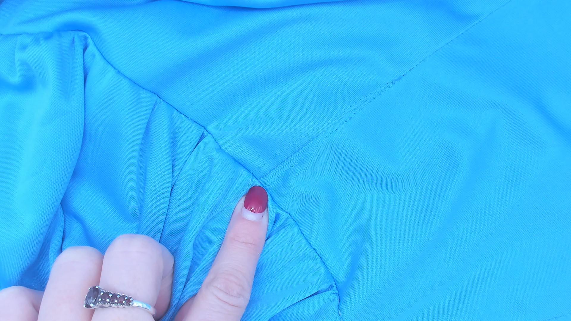 70s Sky Blue Maxi Dress Spaghetti Strap Rosette Detail Side Slit Extra Small XS