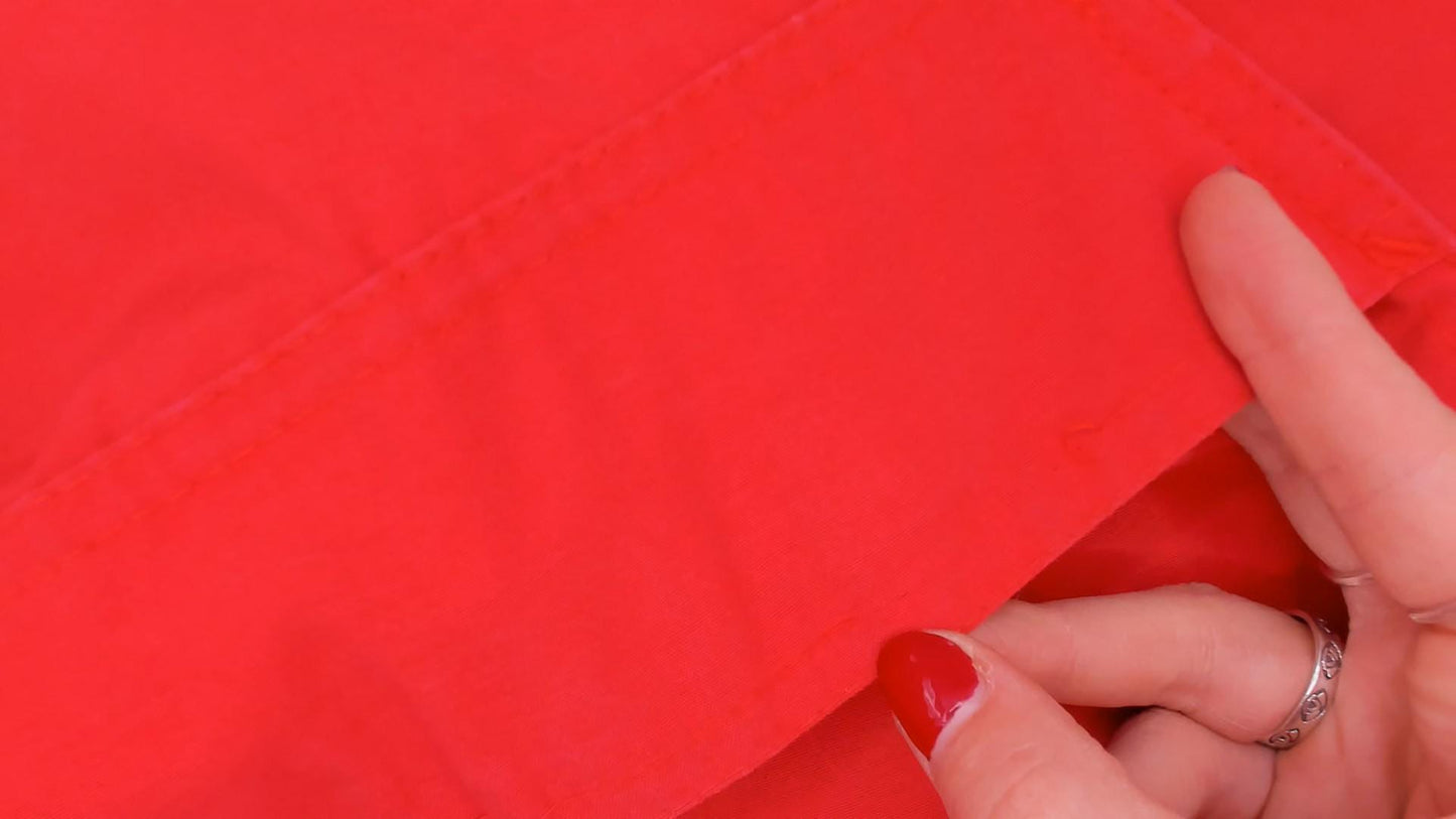 80s Red Anorak Pullover Half-Zip Windbreaker Kangaroo Pocket Jacket Extra Large