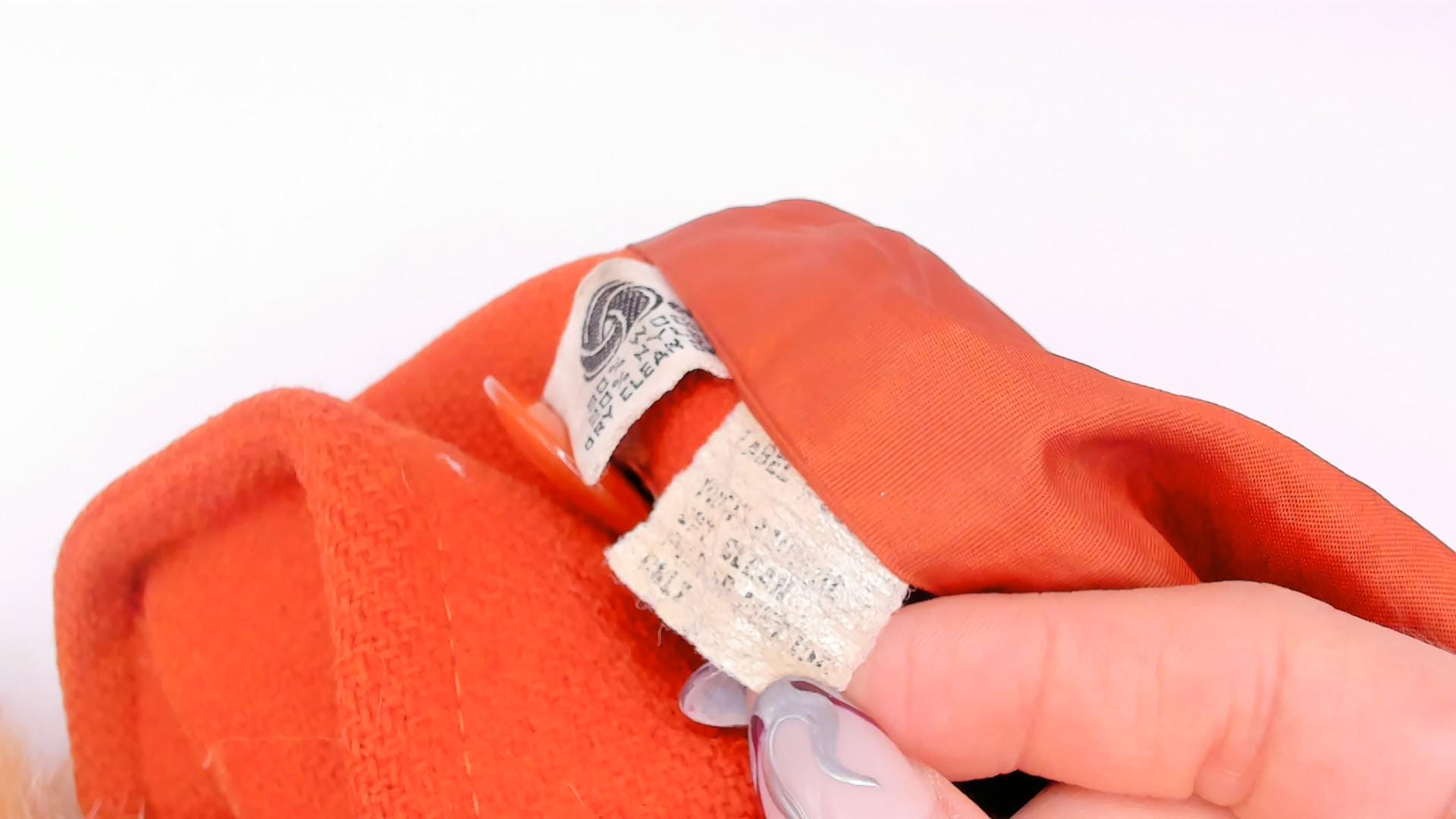 70s Burnt Orange Wool Coat Faux Fur Collar Belted Knee-Length Small