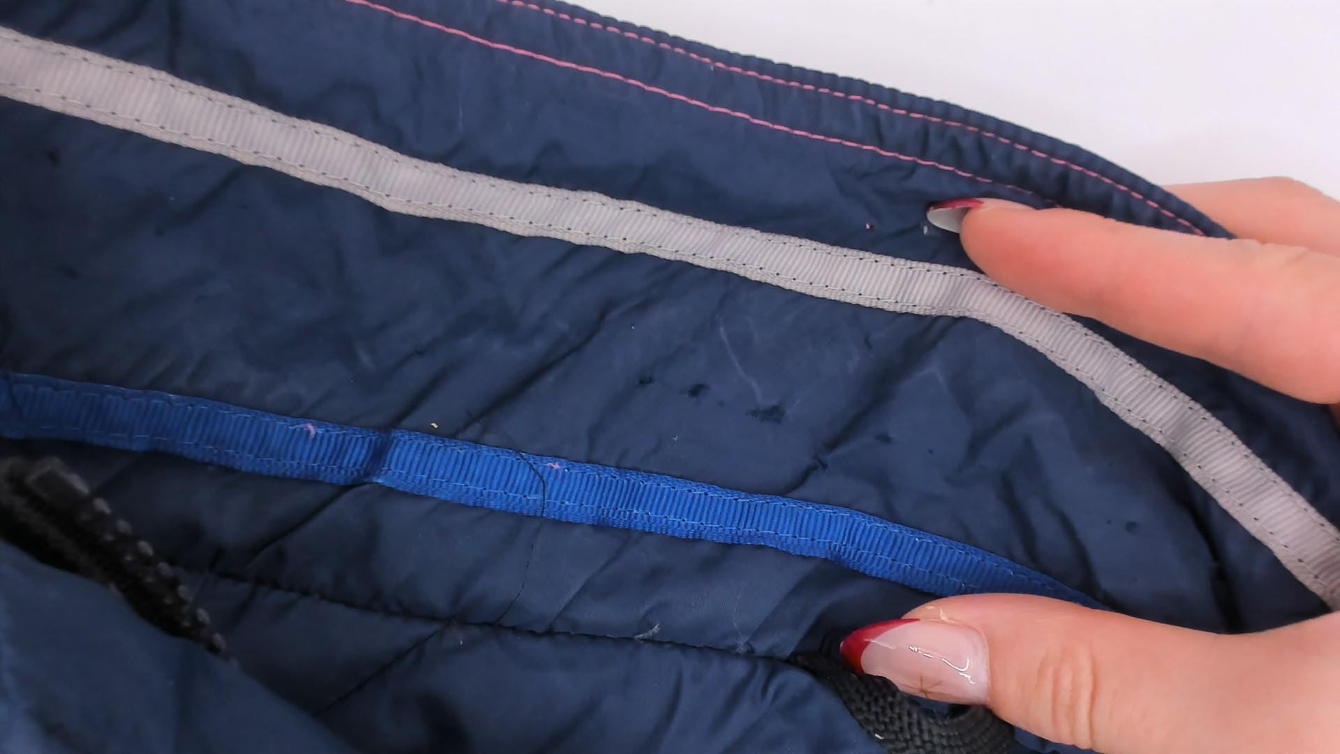 80s Frostline Kit Navy Puffer Vest Chevron Quilted Snap Front Small