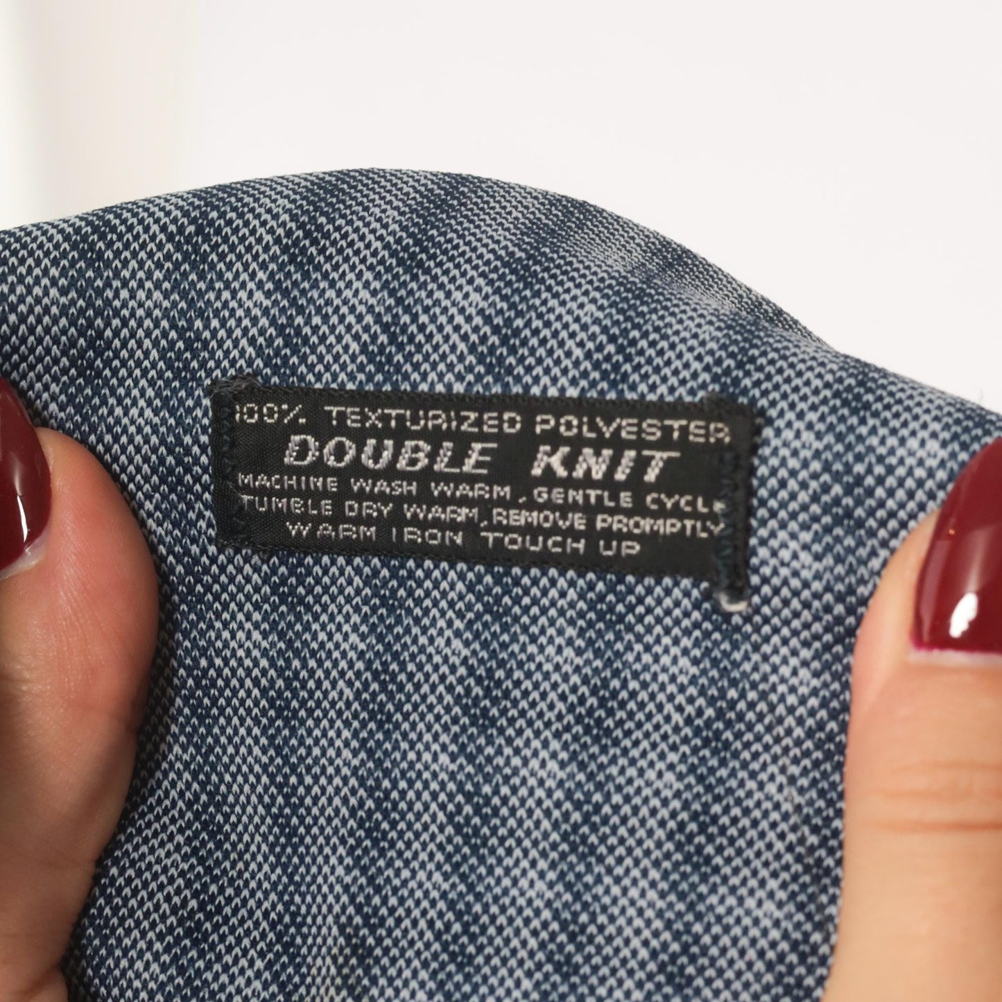 70s Jack Winter Houndstooth Cardigan Navy White Check Knit Medium M