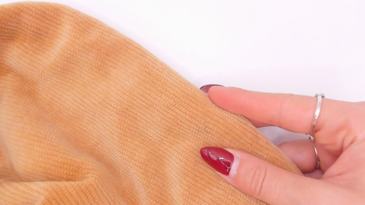 70s Corduroy Bomber Jacket Tan Raglan Knit Collar Zip Front Medium