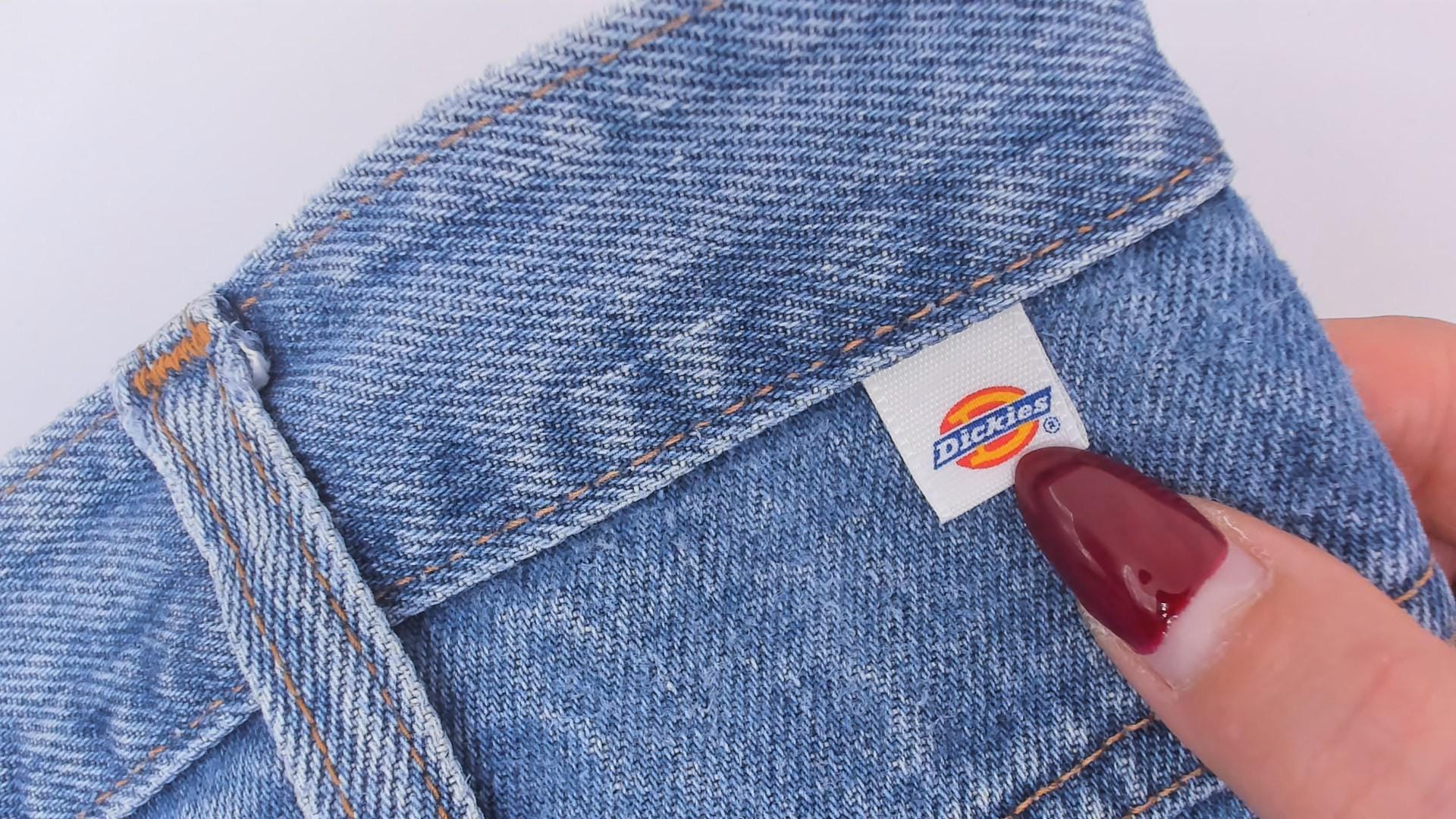 90s Dickies Light Stonewash Jeans High Rise Straight Leg Blue Cotton 34x31