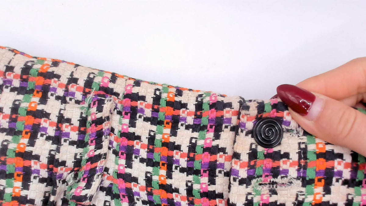 90s For Pete's Sake Houndstooth Pleated Bermuda Shorts Multicolor Linen Small