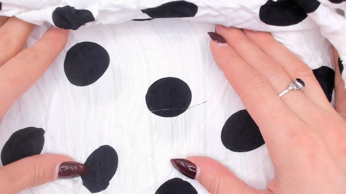 90s Success Dress Polka Dot White Black Button Front Knee Dress Extra Large
