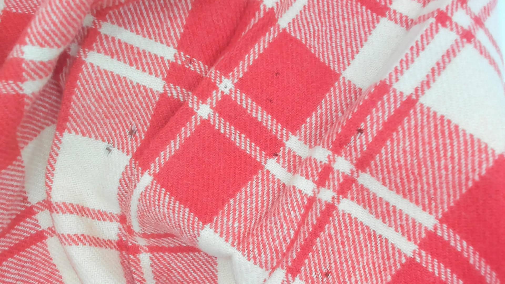 70s Laird Portch Tartan Wool Kilt Skirt Red Cream Pleated Wrap Small Medium