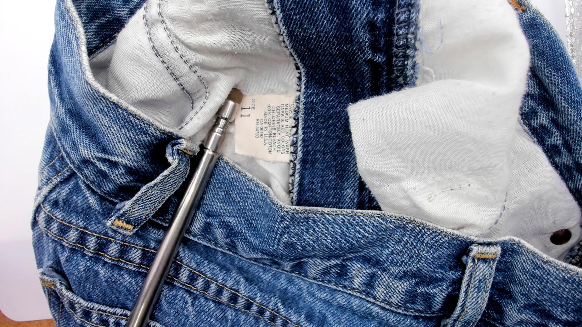 80s Lee High-Waist Denim Jeans Light Blue Tapered Small