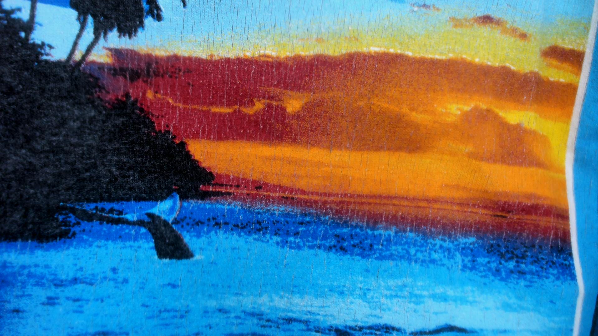 90s Speedo Tank Top Heather Grey Tropical Ocean Graphic Cotton Medium