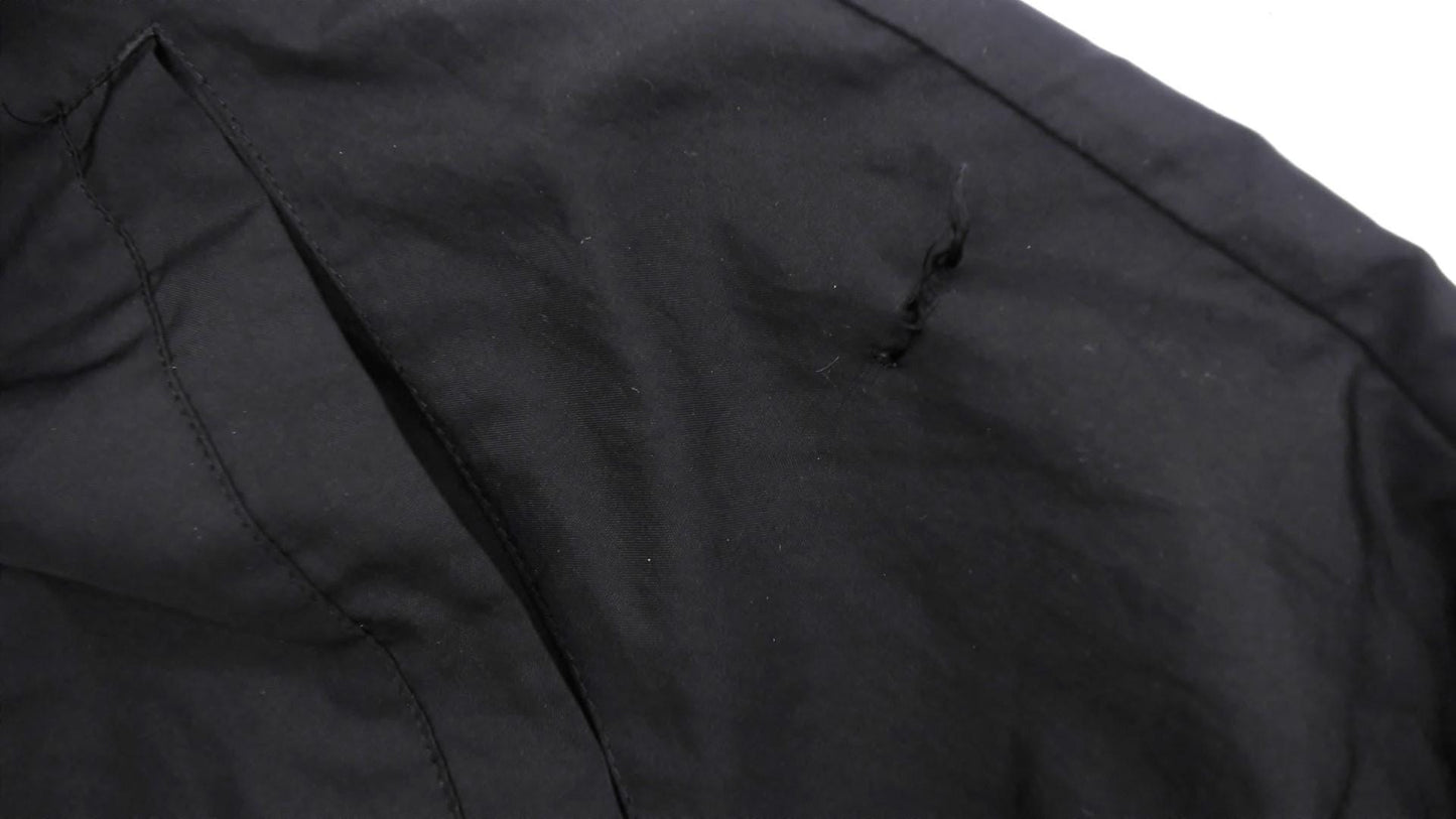 2000s Adidas Black Windbreaker White Stripe Raglan Jacket Plus Size XXL