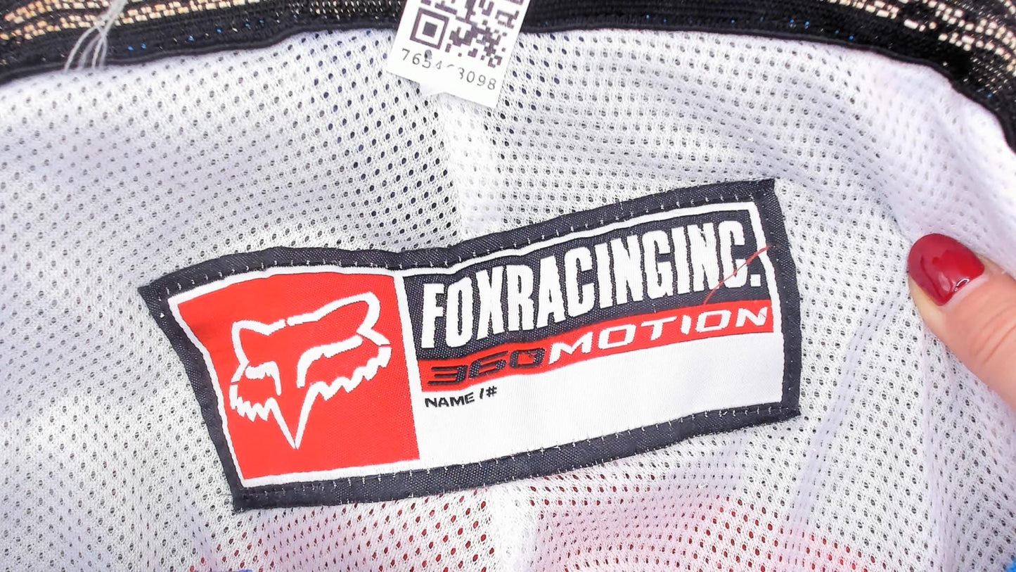 90s Fox Racing Motocross Pants Blue Red Black Colour-Block MX Trousers Large