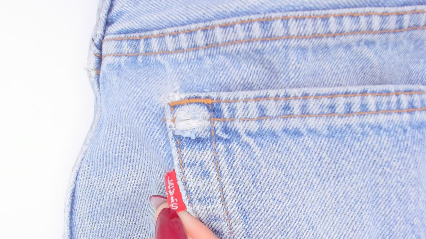 90s Levi's 501 Light Wash Straight Leg High Waist Jeans Medium