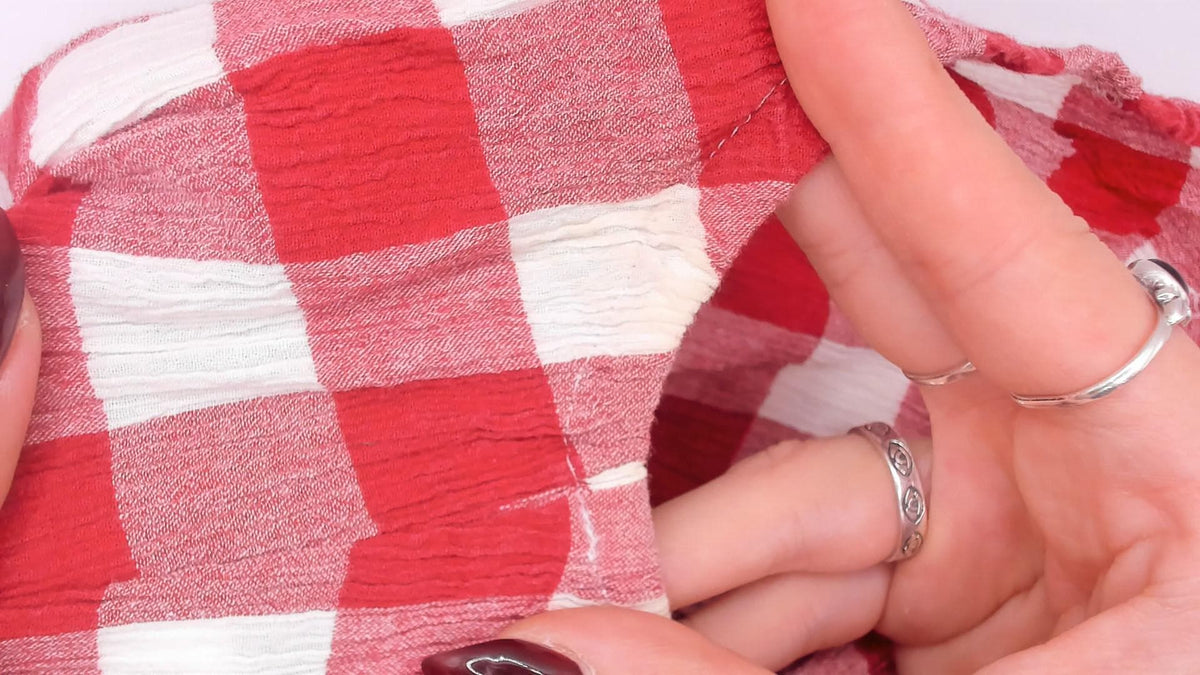 Y2K Red Gingham Sleeveless A-Line Dress Knee Length Medium M
