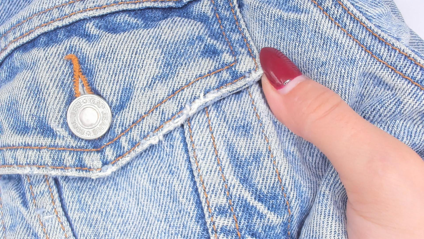 90s Gap Blue Jeans Light Wash Denim Trucker Jacket Small S