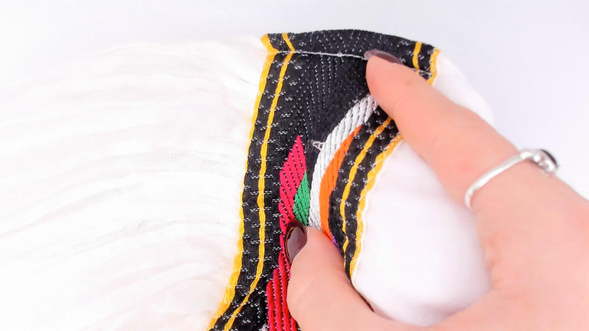 90s White Gauze Knee-Length Dress Ethiopian Habesha Embroidered Tibeb Multicolor Medium