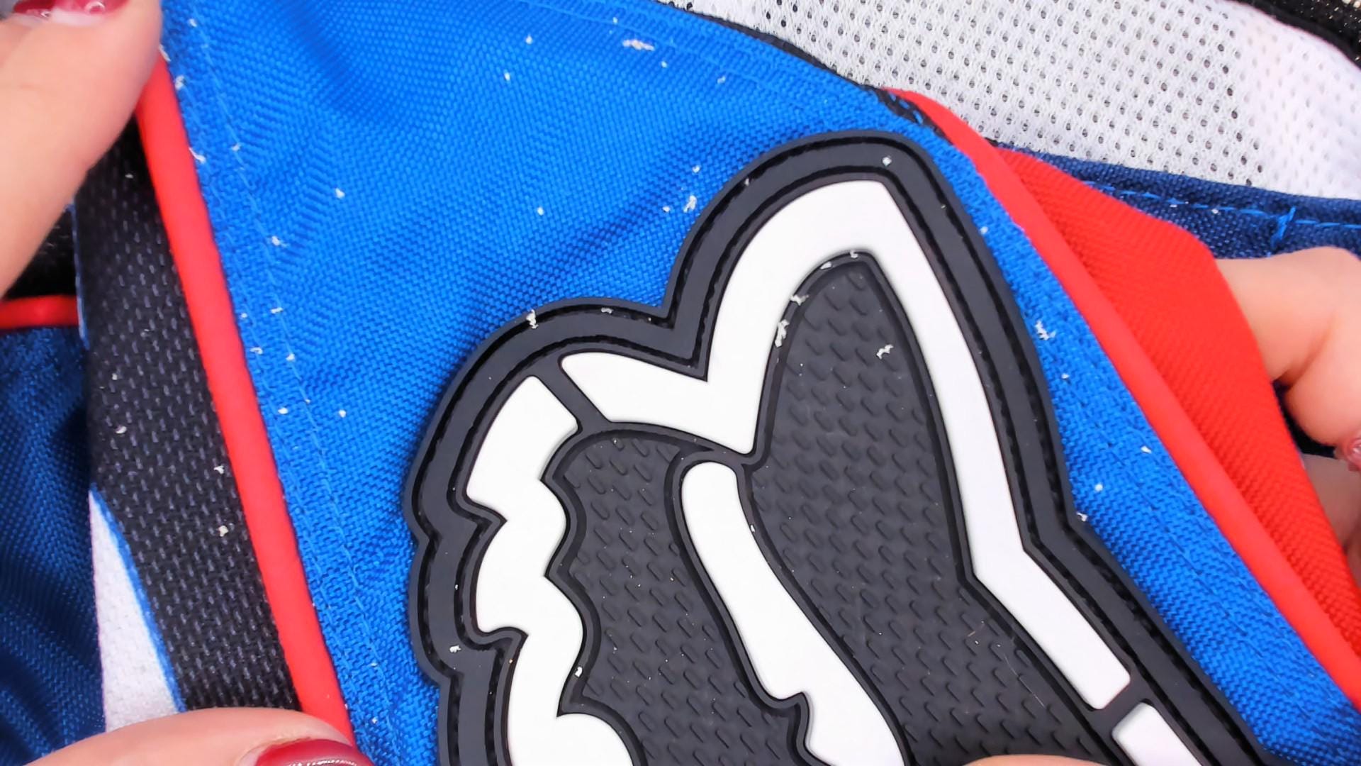90s Fox Racing Motocross Pants Blue Red Black Colour-Block MX Trousers Large