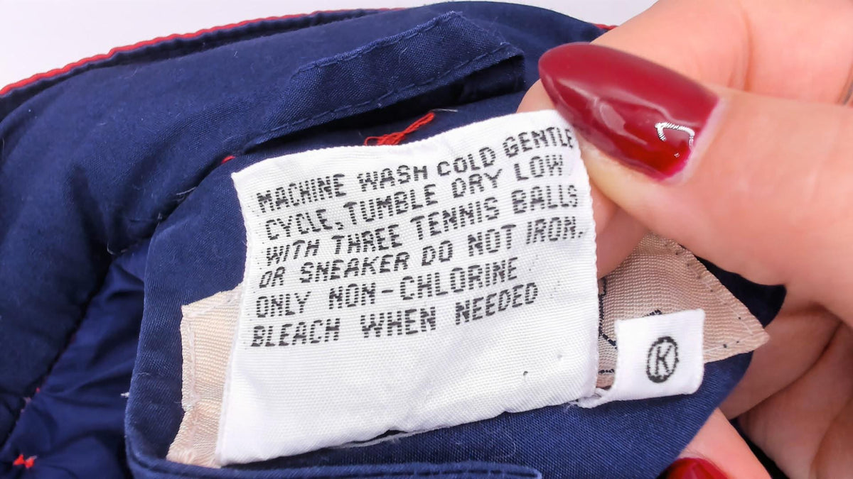 80s Red Duck Down Parka Long Hooded Coat Navy Trim Small S