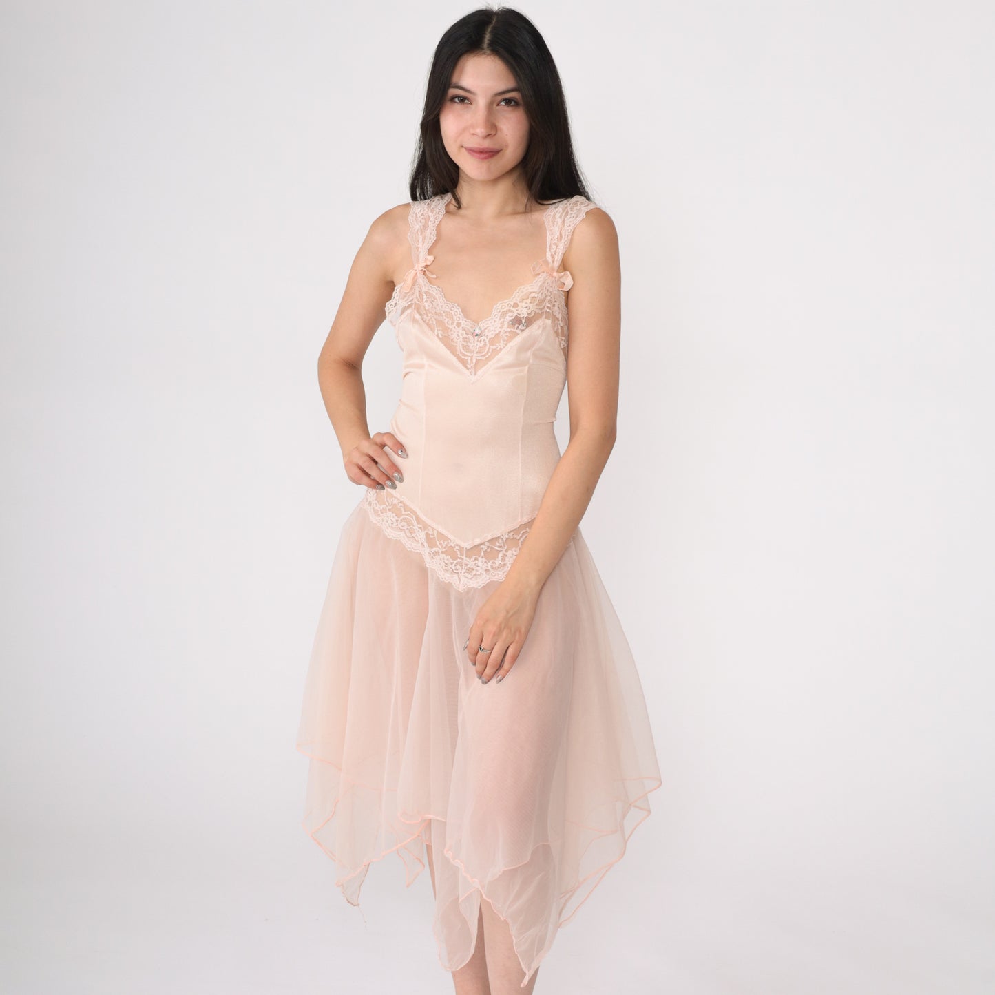 70's Blush Pink Ballet Nightgown