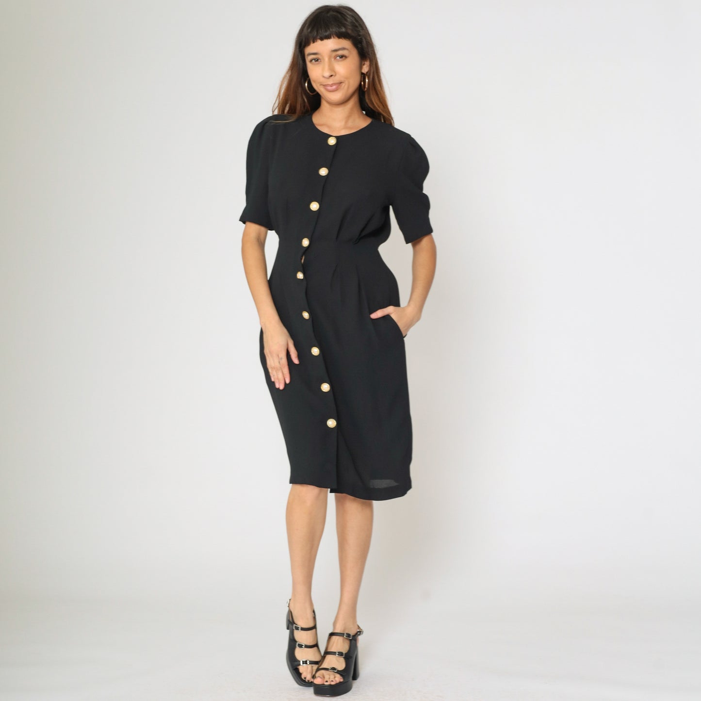 90s button down dress TACSTRUN Women's Vintage Short Sleeve Denim Trendy Slim Midi Jean Dress,Blue,XS at Amazon Women's Clothing store Vintage 90s Buttondown Cinched Waist