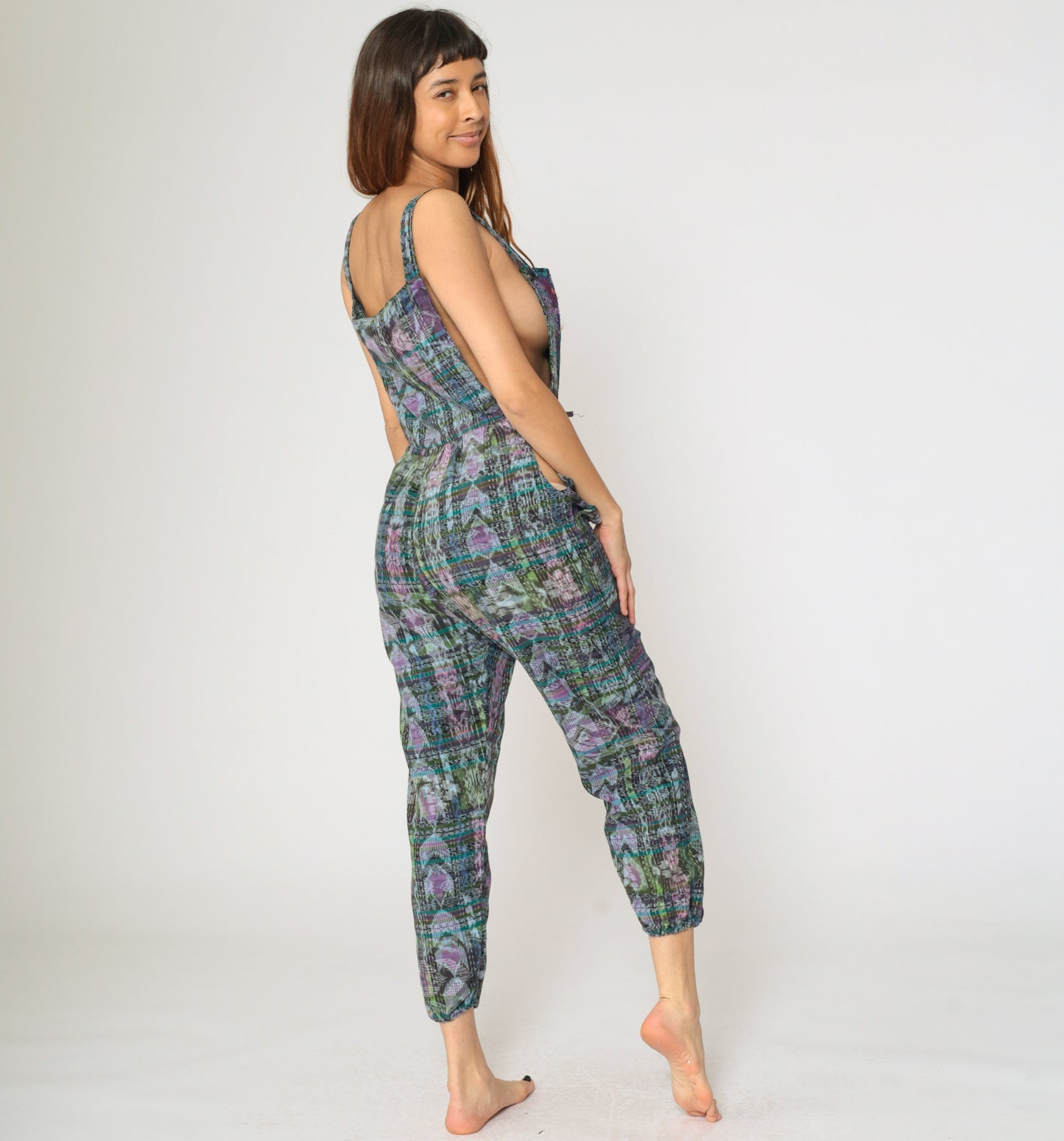 Guatemalan-Inspired Jumpsuit with Floral Bib