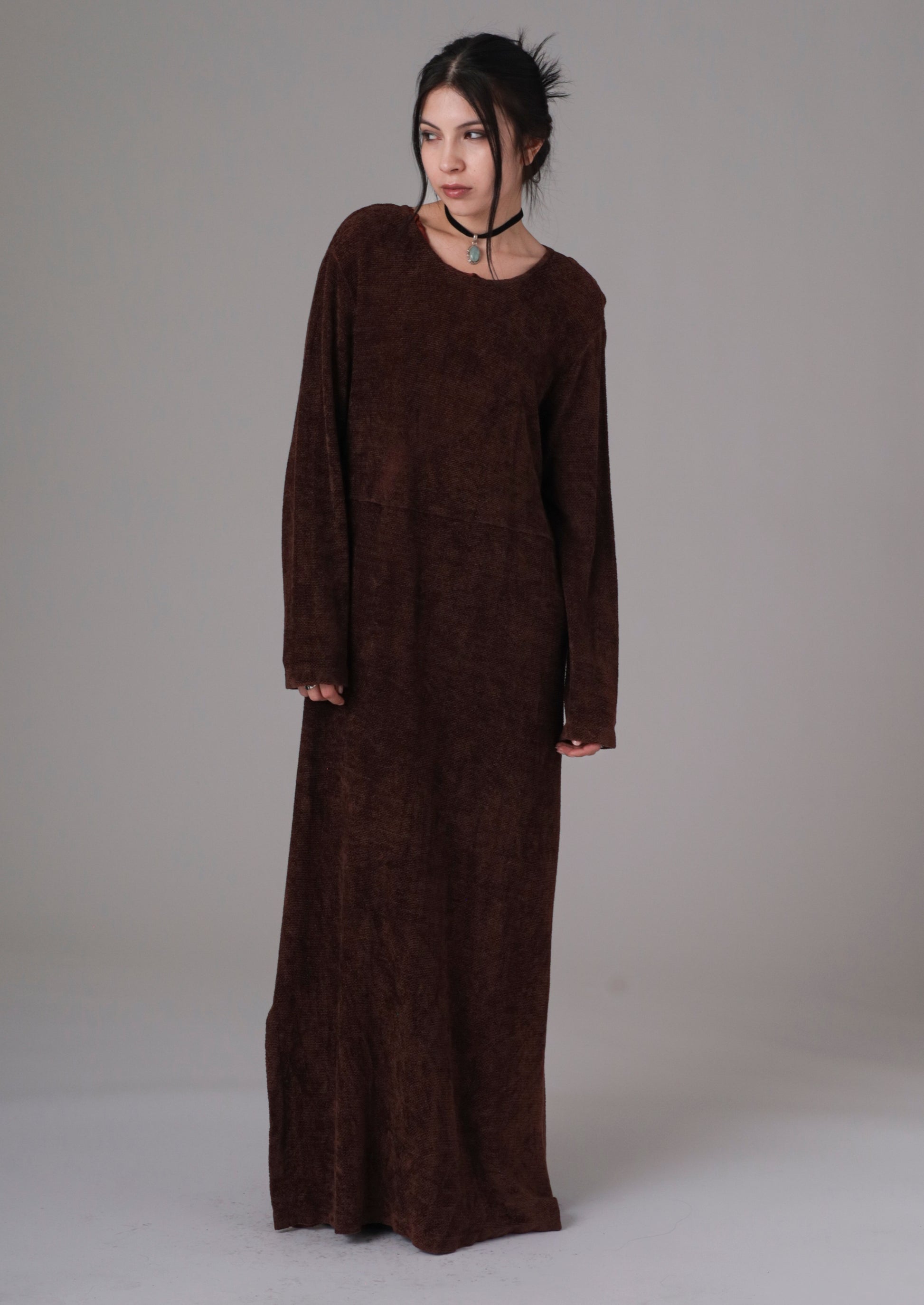 90s Brown Velvet Long Sleeve Maxi Dress Shopexile 90s Brown Velvet Long Sleeve Maxi Dress Shopexile