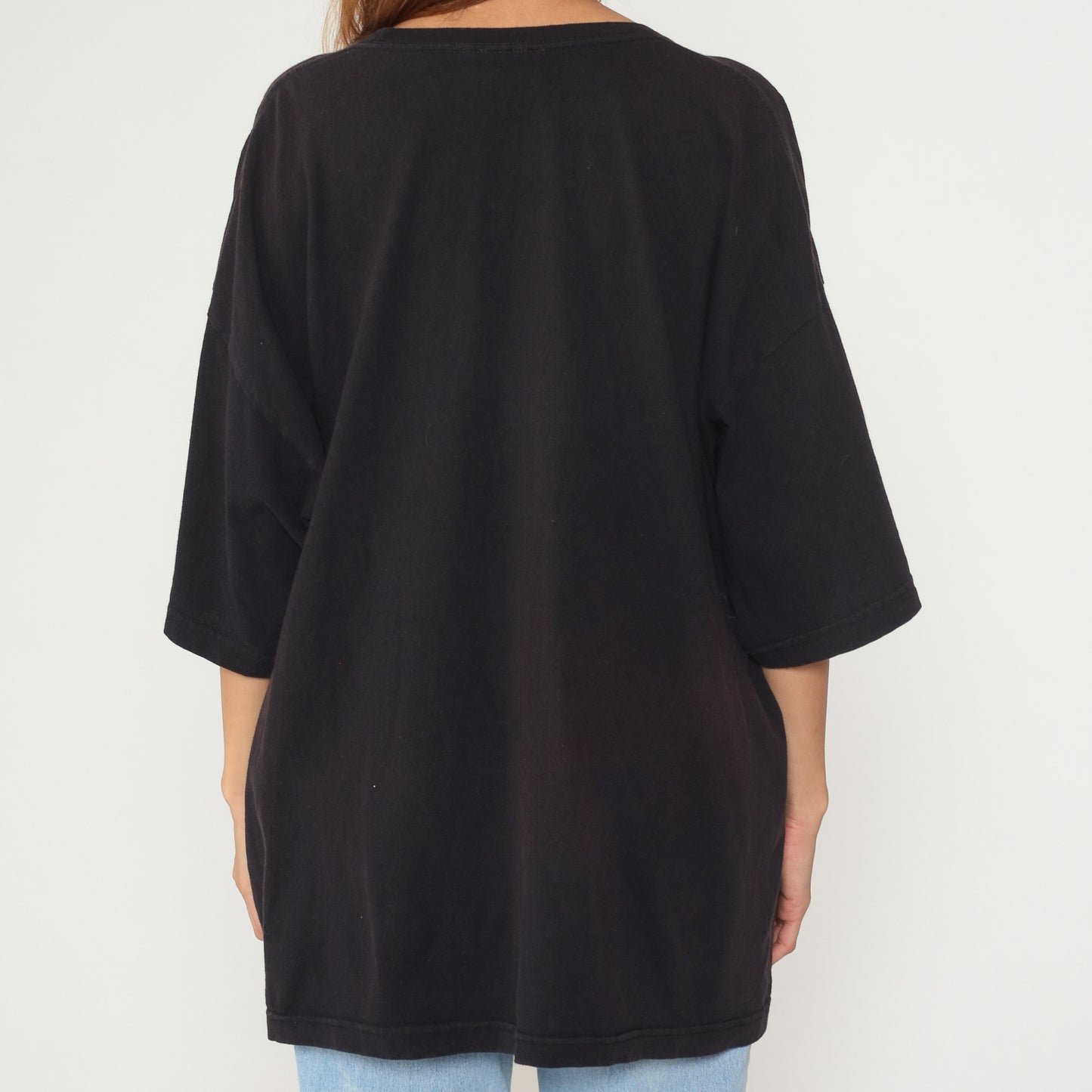 Black UCLA Shirt Y2K Plus Size Blue Cotton Graphic Shirt University College 3/4 Sleeve Vintage Streetwear Collegiate Extra Extra Large XXL