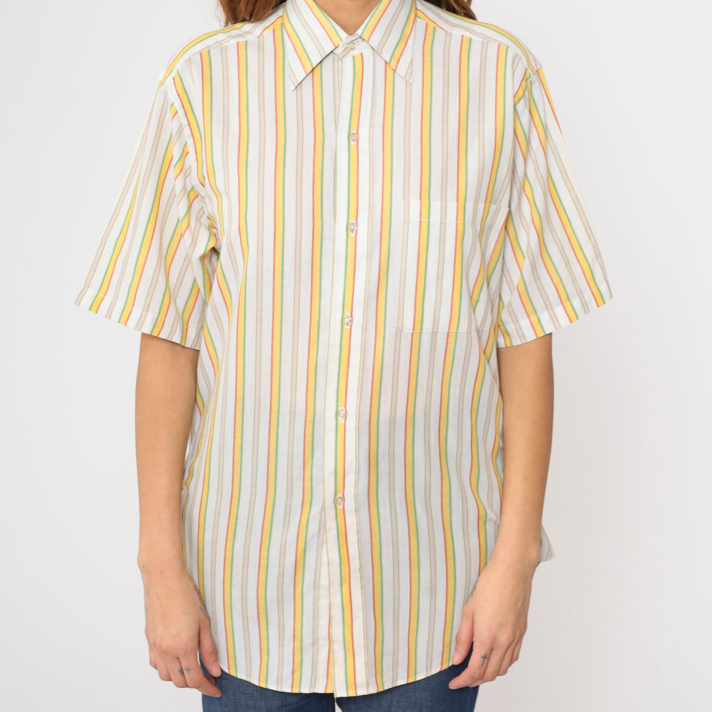 70s Striped Brooks Brothers Shirt Men's 15 1/2