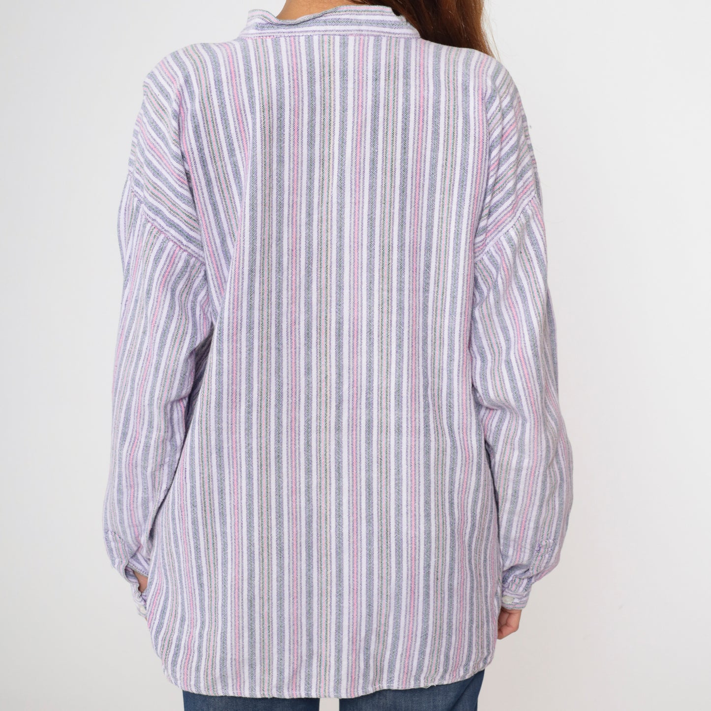 Vintage Striped Baja Pullover Shirt L