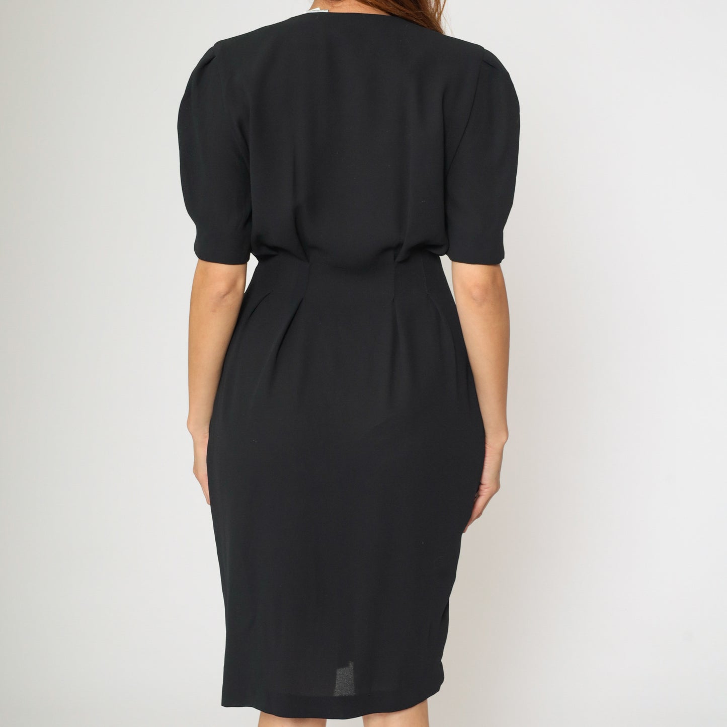 Vintage 90s Black Sheath Dress with Pearl Buttons 8 Shopexile Vintage 90s Black Sheath Dress with Pearl Buttons 8 Shopexile