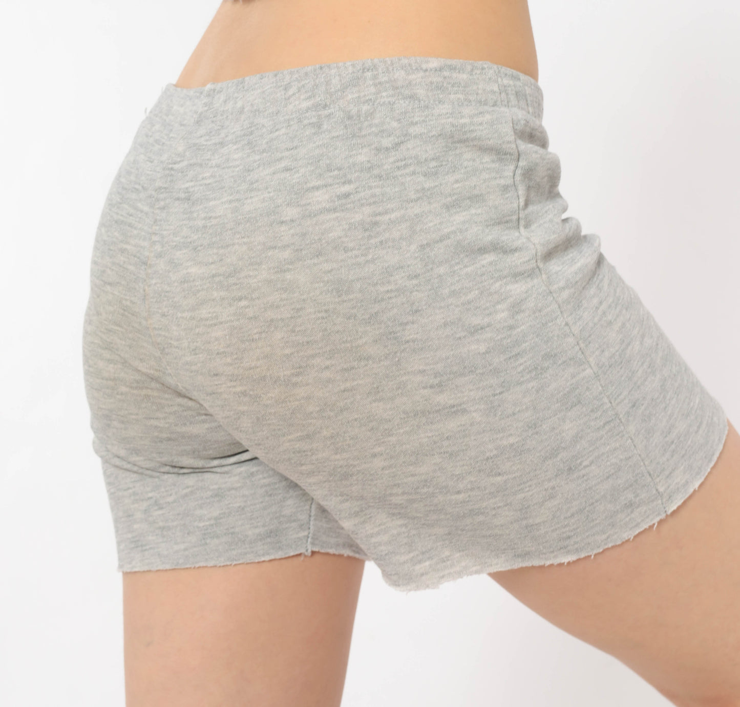 Champion Grey Sweat Shorts University Tasmania Cut Off Raw Hem Elastic Waist Athletic Cotton Ash Lounge Collegiate Preppy Casual Vintage Bottoms Small S