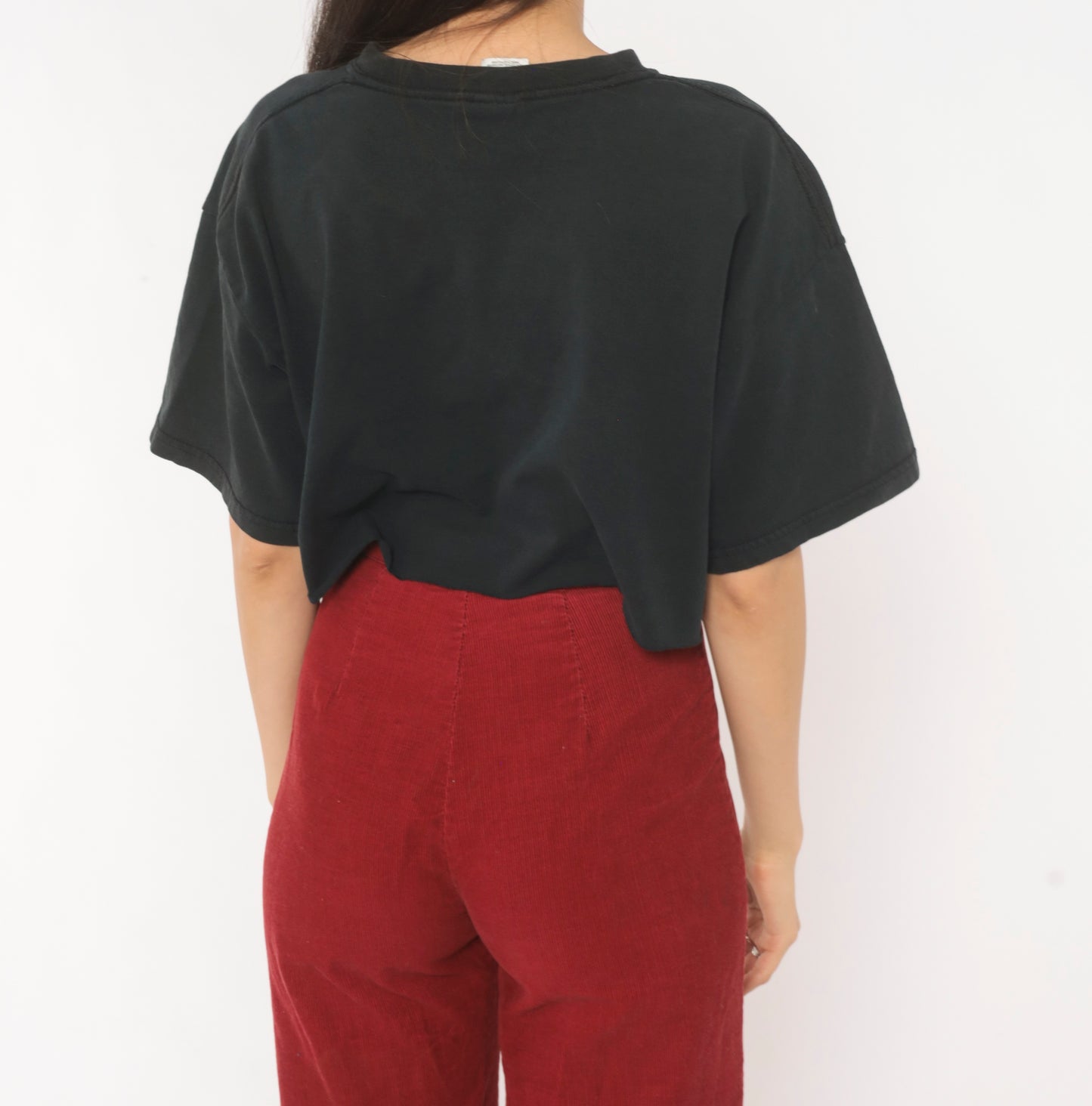 Serenity Firefly Crop Top Black Tee Sci Fi Movie Cotton Boxy Cropped Shirt 2000s Orange Gold Fandom Short Sleeve Vintage Medium M