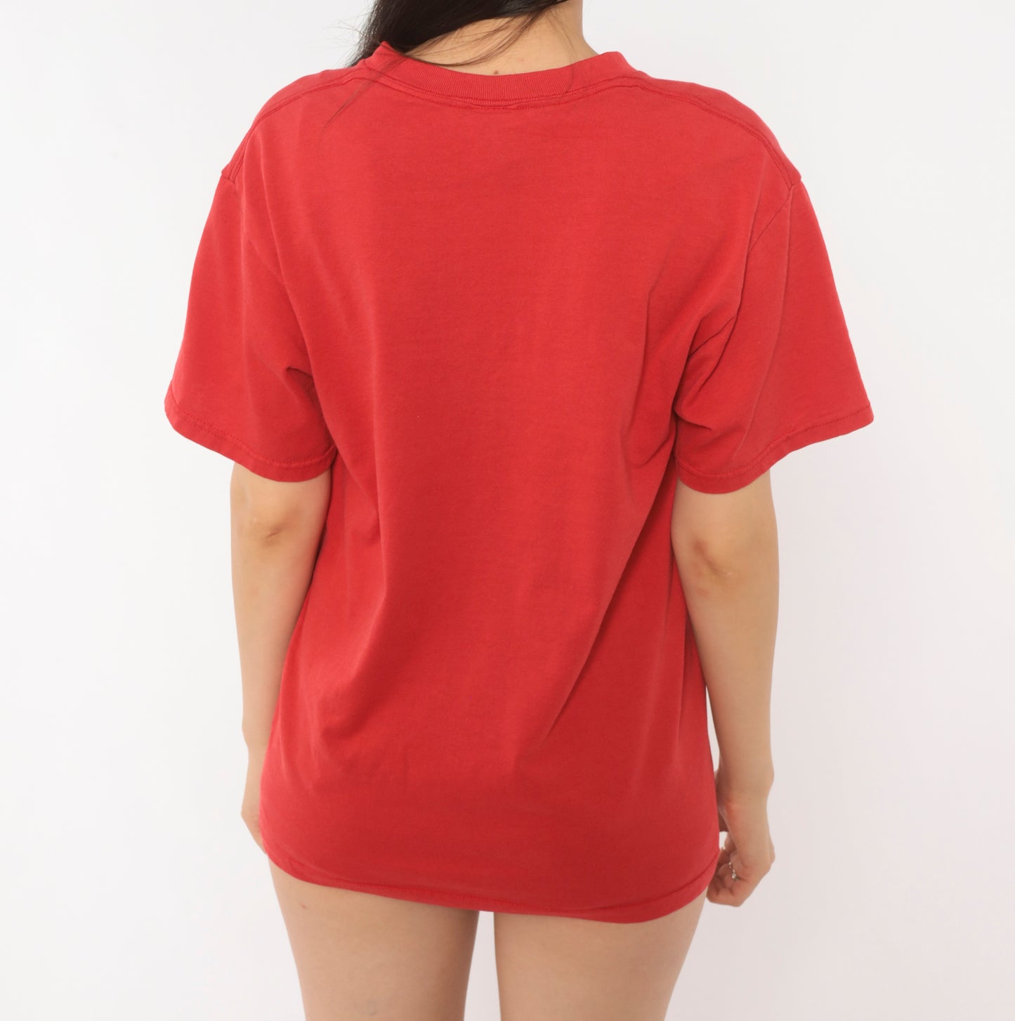 Patkes Farm Dairy Tee 90s Cow Graphic Print Red Cotton Shirt Villa Ridge Missouri Anniversary Vintage Short Sleeve Tomato Crimson Large L