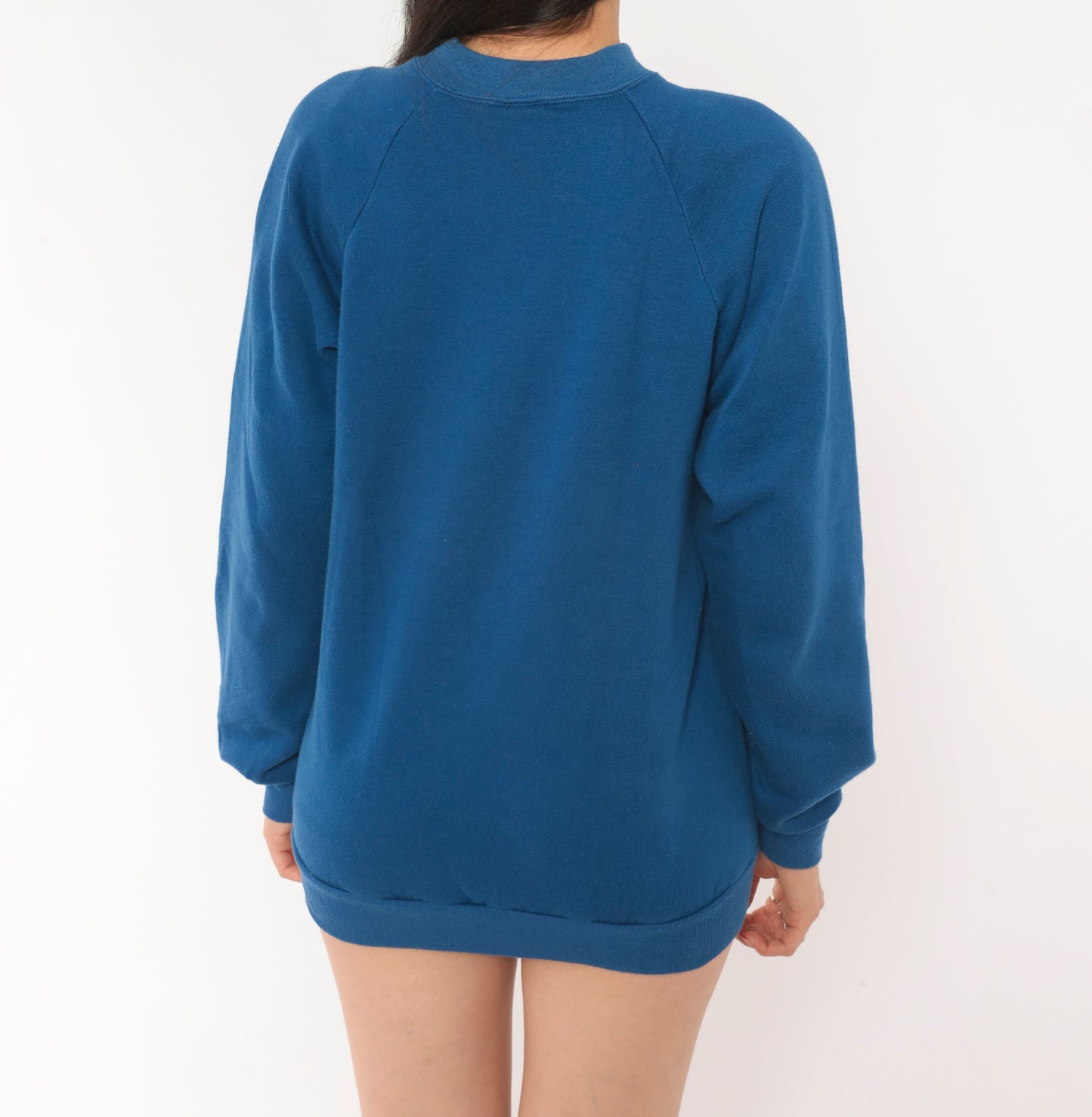 90s Sweatshirt Baltimore Opera Blue Raglan Sleeve Navy Cobalt Graphic Vintage Collegiate Academic Unisex Sweater Medium M