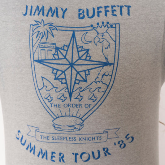 Corona Extra Jimmy Buffett Summer Tour 85 Grey Tee Band Concert Beer Graphic Cotton Short Sleeve Ash Vintage 80s Music Festival Top Small S