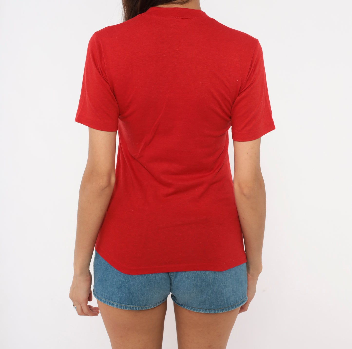 80s Stanford University Tee Red Collegiate Velva Sheen Crimson Preppy Varsity Campus College School Vintage Shirt Extra Extra Small XXS