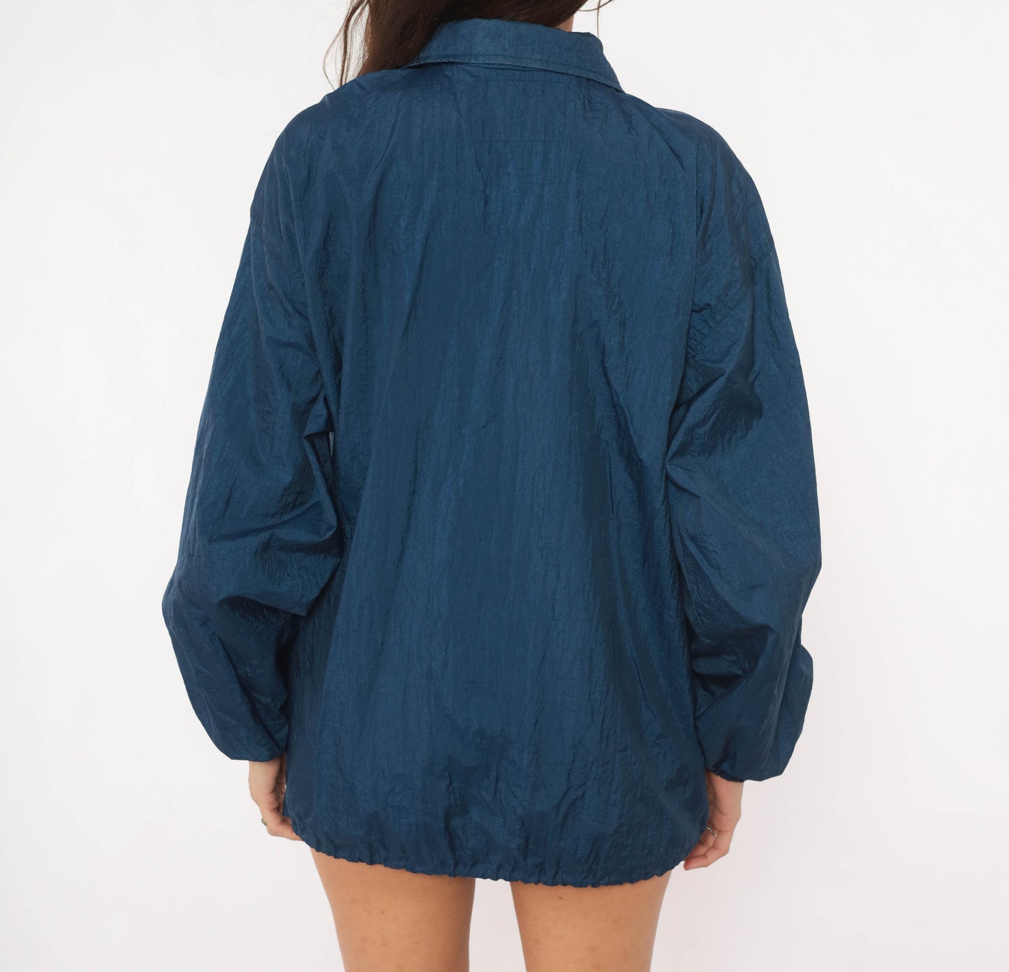 90s Yankees Pullover Windbreaker Navy Blue Half Zip Jacket Packable Pro Player MLB Baseball Sporty Streetwear Vintage Small Petite SP