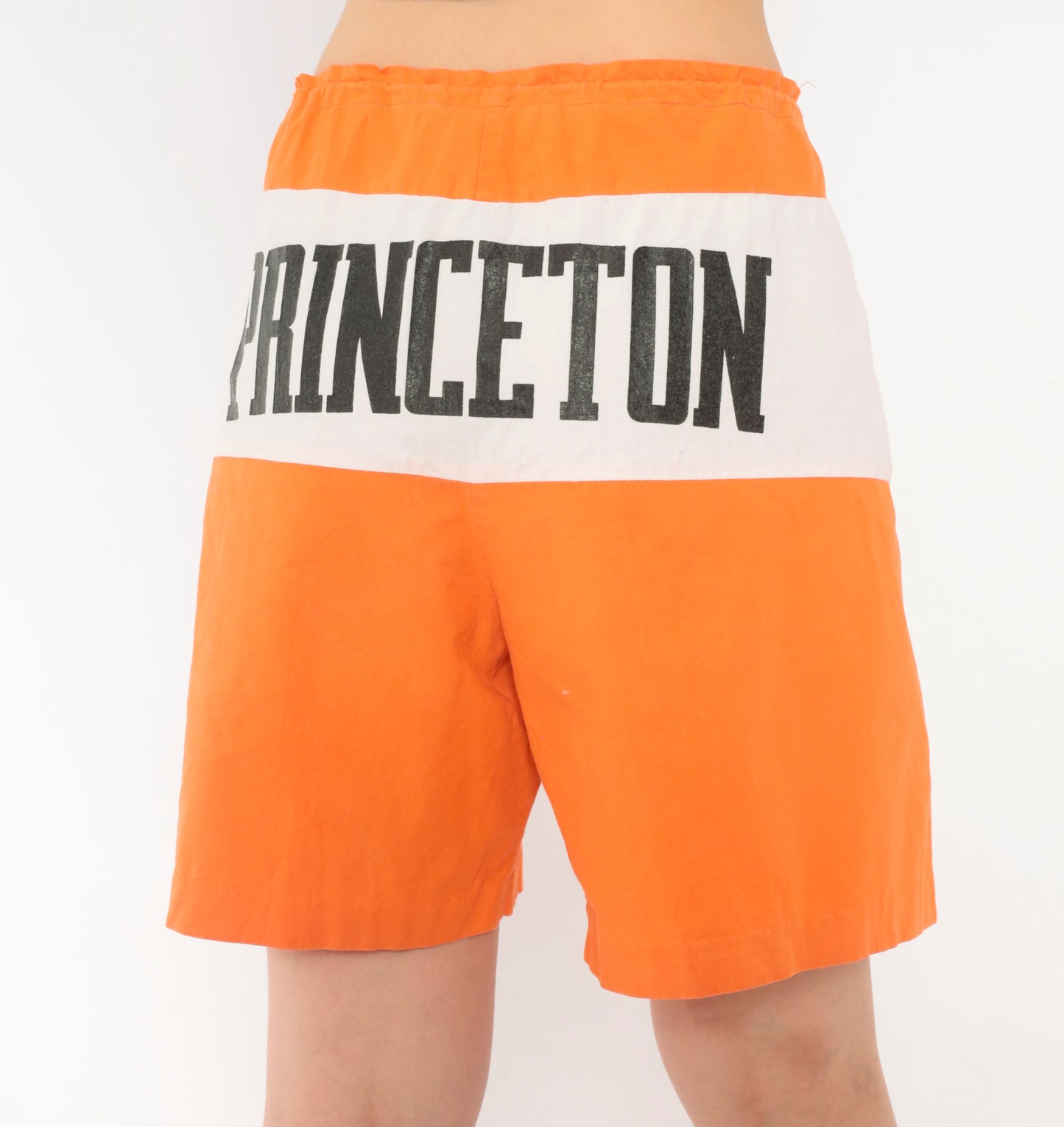 90s Princeton Swim Trunks Orange White Board Beach University Collegiate Ivy League Vacation Summer Nutmeg Mills Vintage Extra Large XL