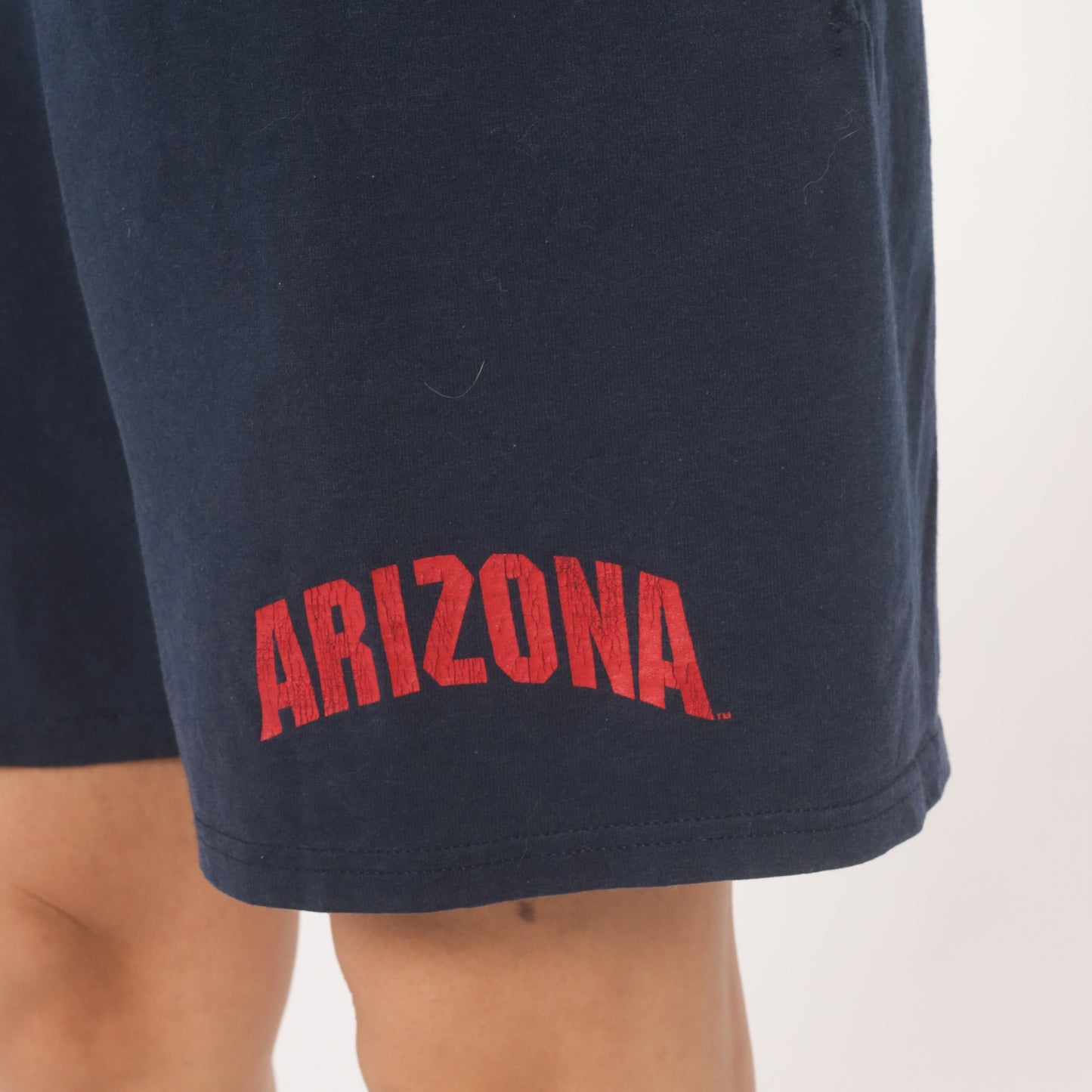 90s Arizona Wildcats Shorts Navy Blue Drawstring Cotton Gym Athletic Collegiate University Casual Lounge Short Red Sporty Preppy Small S