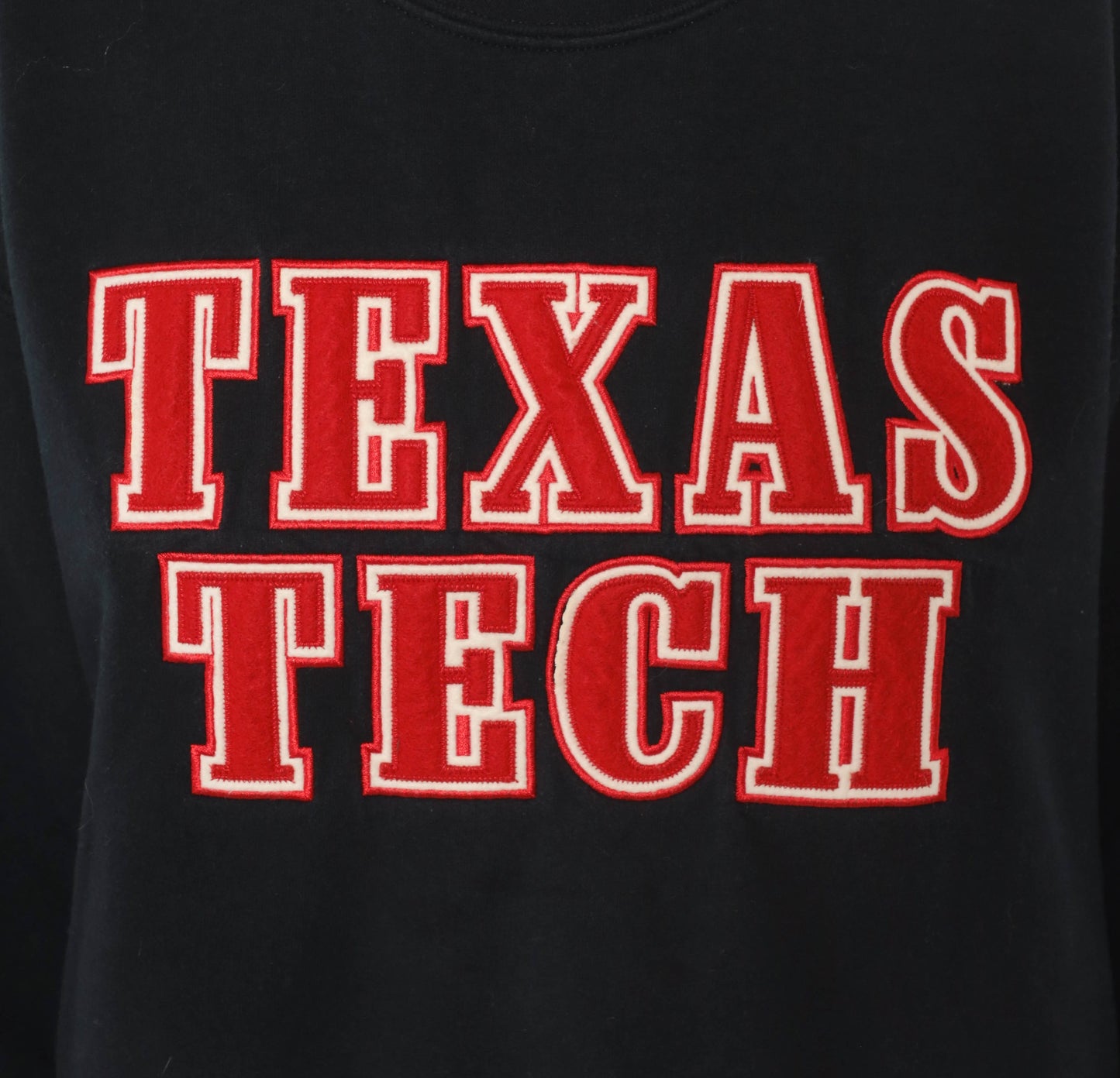 Texas Tech Sweatshirt 2000s Red Raiders Pullover Collegiate University Black Spell Out Embroidered Varsity Football College Vintage Medium M