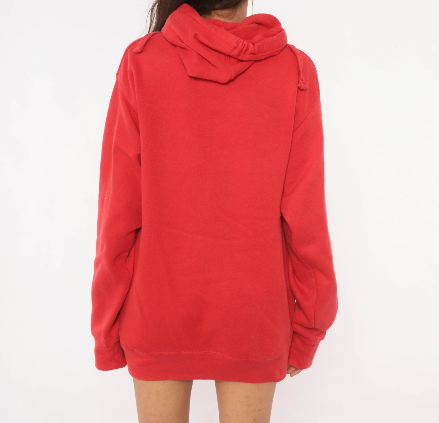 Y2K San Francisco 49ers Hoodie Red Gold Half Zip NFL Football Sweatshirt Pullover Streetwear Sporty Cotton Embroidered Logo Vintage Small S