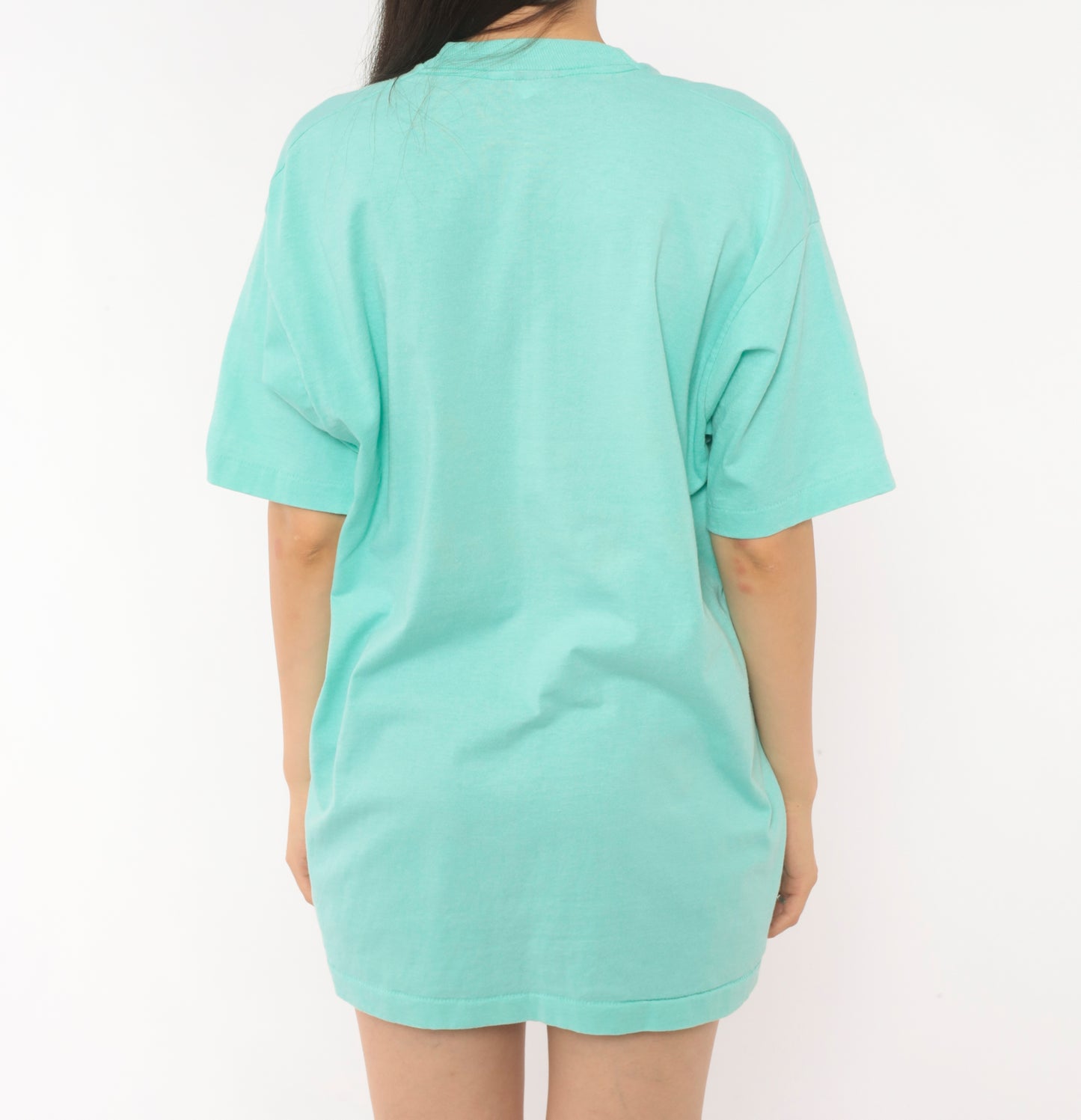 90s Dancing Cows Graphic Tee Cuba Dairy Week New York Green Animal Cartoon Shirt Screen Stars Aqua Turquoise Boxy Vintage Extra Large XL