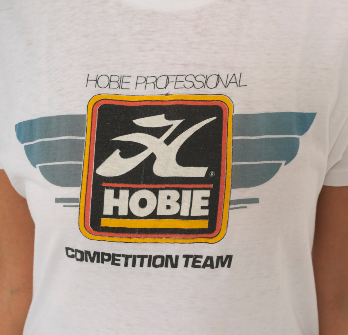 90s Hobie Competition Team Graphic Tee White Cotton Small