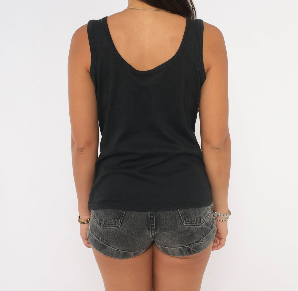 80s Harley Davidson Tank Top Black Snap Front V Neck Sleeveless Cotton Biker Vest Motorcycle Logo Graphic Fitted Rocker Moto Shirt Grunge Womens Vintage Large L