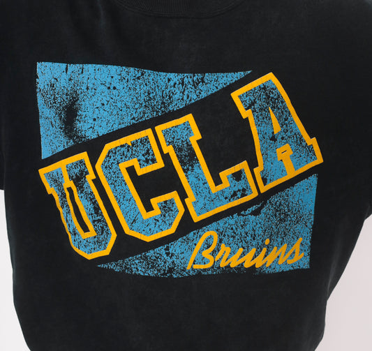 90s UCLA Bruins Black Crewneck Sweatshirt Blue Yellow Graphic Large L